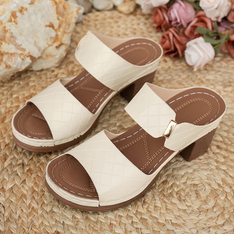 Fashion Super Lightweight High Heels Sandals Women Summer Plus Size 36-43 Thick Heeled Slippers Woman Comfort Open Toe Casual Sandalias