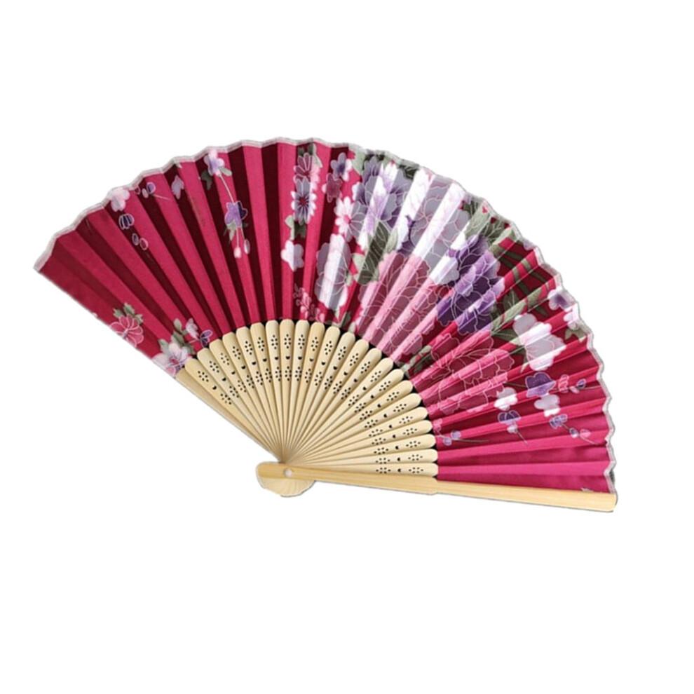 Vintage Bamboo Folding Hand Fan with Tassel – Retro Photo Prop for Women, Party, Wedding & Dancing – Compatible with Traditional Chinese Themes