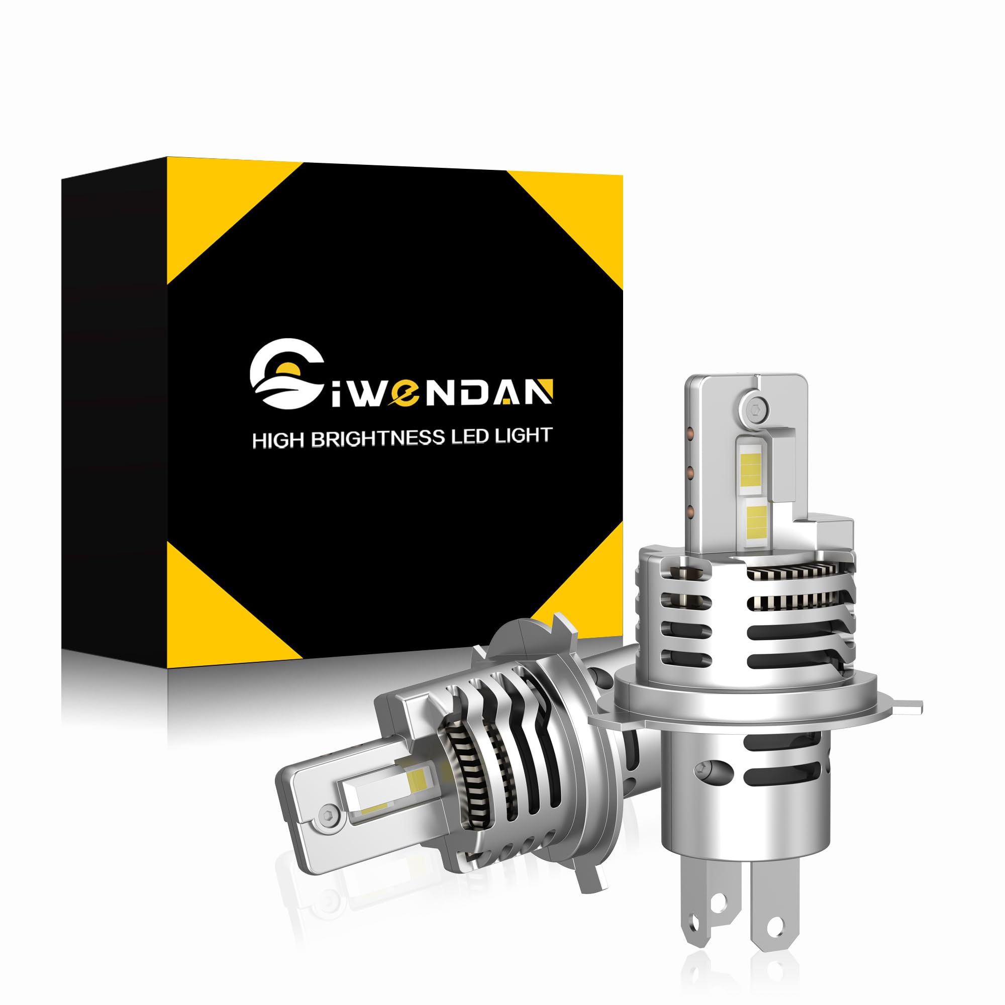 

CIWENDAN H4 LED Супер для Соответствует Новому Техосмотру CSP LED 10x OEM Галоген Совместимый с DC12V Белый Постоянный Ток Длительный Тихий Шум Охлаждения белый