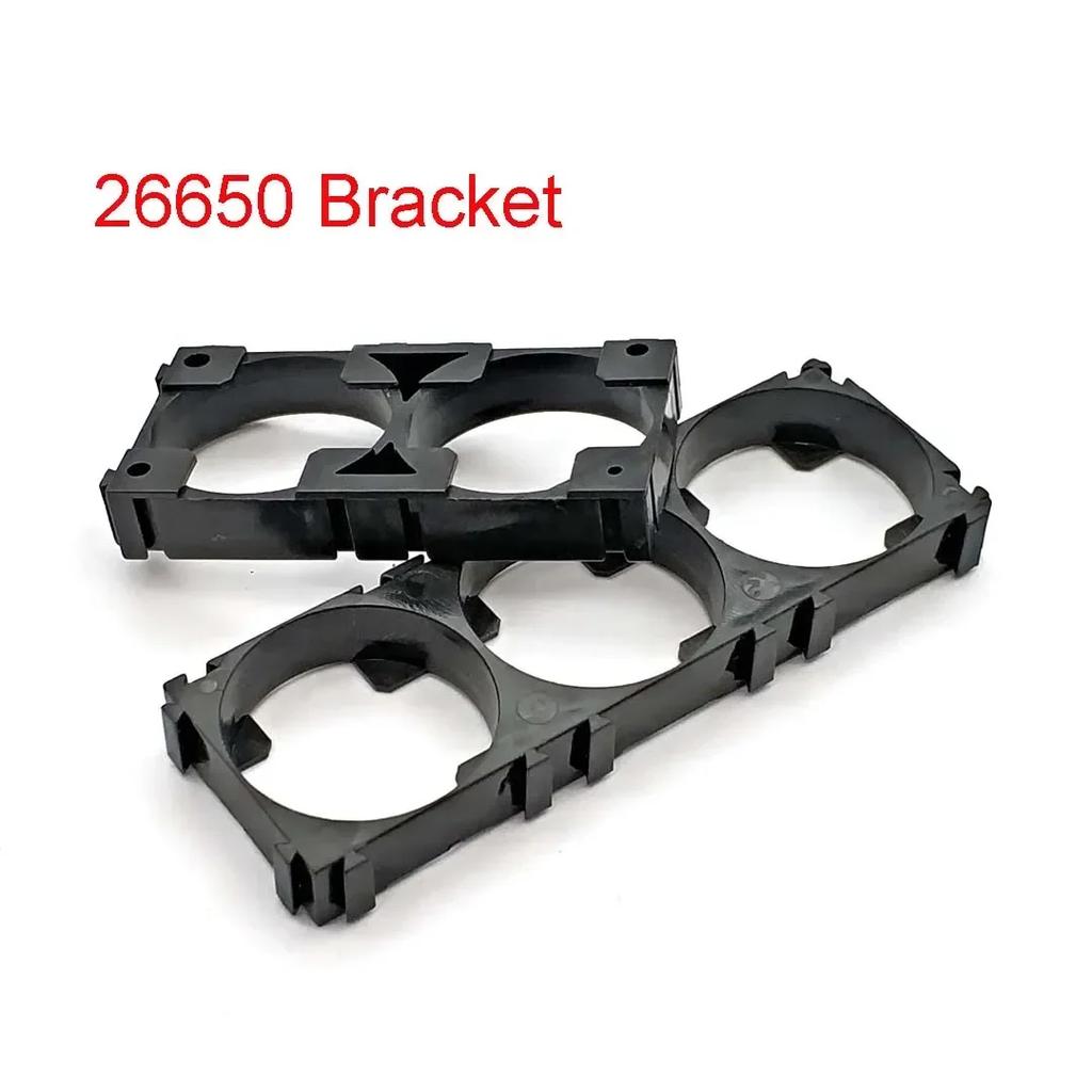 1*2 1*3 26650 26700 26800 Battery Holder Bracket Lithium Battery Plastic Bracket Fixed Bracket DIY Battery Pack Diameter 26.3mm
