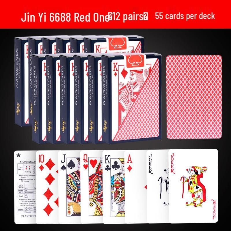 Premium Frosted Golden PVC Poker Cards: Waterproof, Durable, Washable, Fold-Resistant, Perfect for Guandan and Doudizhu.