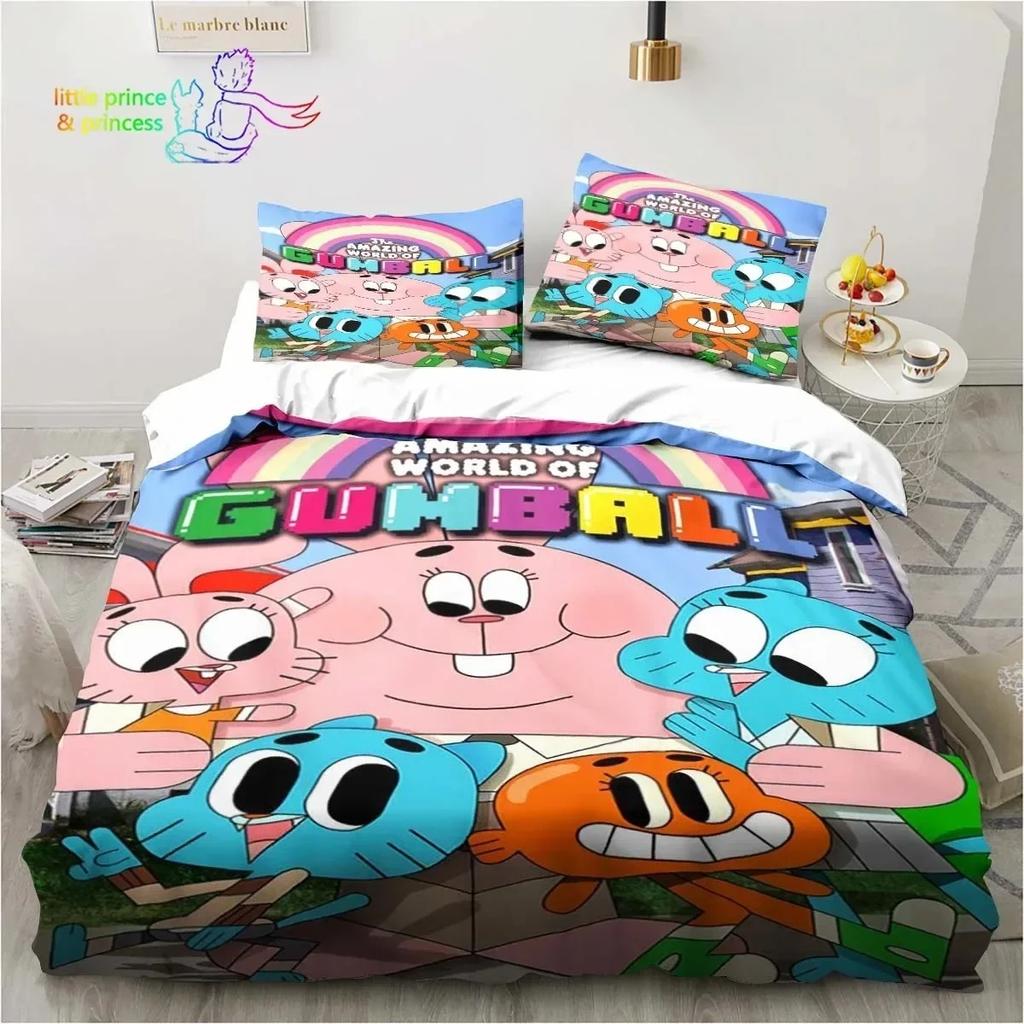 Καταπληκτικό Κόσμος του Γκάμπολ 3D Εκτυπωμένο Σετ Κλινοσκεπασμάτων Μονό Δίκλινο Πλήρες Κουίν Κινγκ Μέγεθος Σετ Κρεβατιού Κρεβατοκάμαρας για Ενήλικες Παιδιά Δώρο