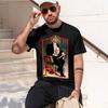 Magician Andress Heavyweight Retro Printed Pattern Fun Round Neck T-shirt for Daily Comfort