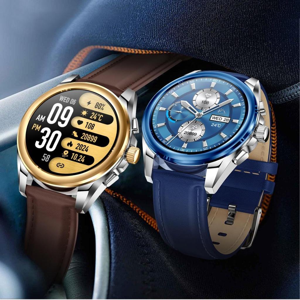 Rainbuvvy KC83 Bluetooth Call Smartwatch 1.43inch Ronde Scherm JL7013A6 Android 1ATM Waterdicht Horloge 450mAh Ondersteunt Meerdere Talen Hartslag