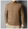 Men's Wool Blend High Neck Sweater - 2025 Autumn/Winter Casual Printed Knitwear
