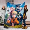 1pc Naruto Team Outdoor Flannel Blanket for Girls Soft, Lightweight Throw Perfect for Camping, and Gifting, Digital