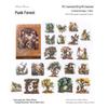 Forest Fantasy Stickers: Retro Scenery for DIY Journals and Collages