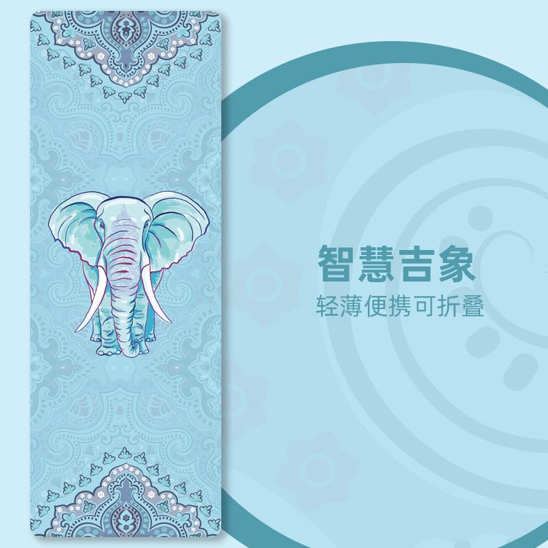 1.5mm Suede Fabric Natural Rubber Yoga Mat Wear Resistance Yoga Towel Portable Fitness Mat Foldable Anti-slip Yoga Mat