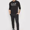 Emporio Armani EA7 FW21 Letter Round Neck Long Sleeve T-Shirt Men Tops Black 3KPT64-PJ03Z-1200