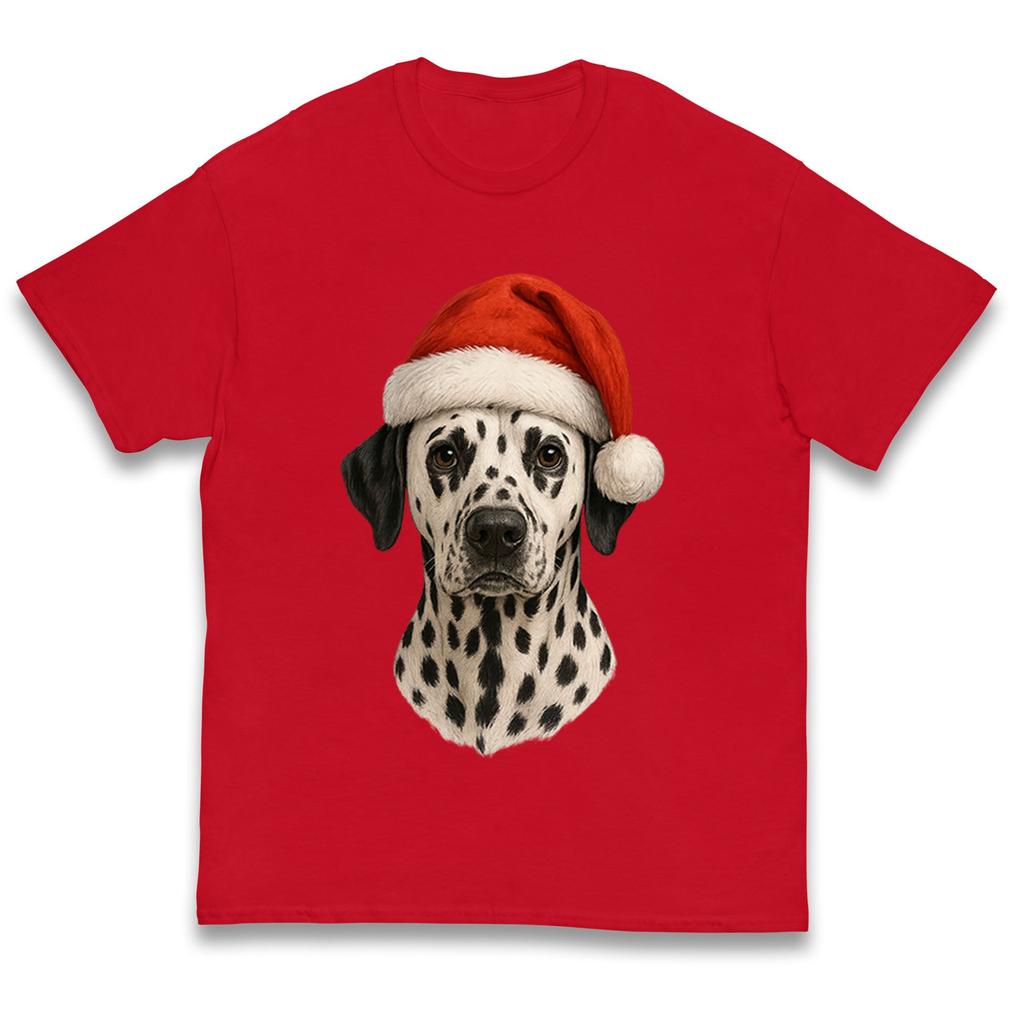 Dalmatian Face Christmas Kids T Shirt