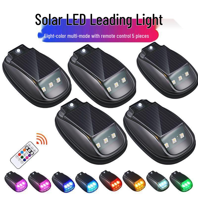 Solar Car LED Wireless Roof Strobe Light with Remote Control - Anti-Collision & Navigation Warning.