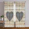 2pcs, Curtains Digital Printed Rustic Yellow Wood Grain Door Pattern Fabric (without Rod) Decorations Inside Use for Bedroom &