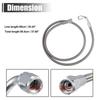 4AN Turbo Oil Feed Line 36" Turbo Feed Line Stainless Steel Braided 90 Degree