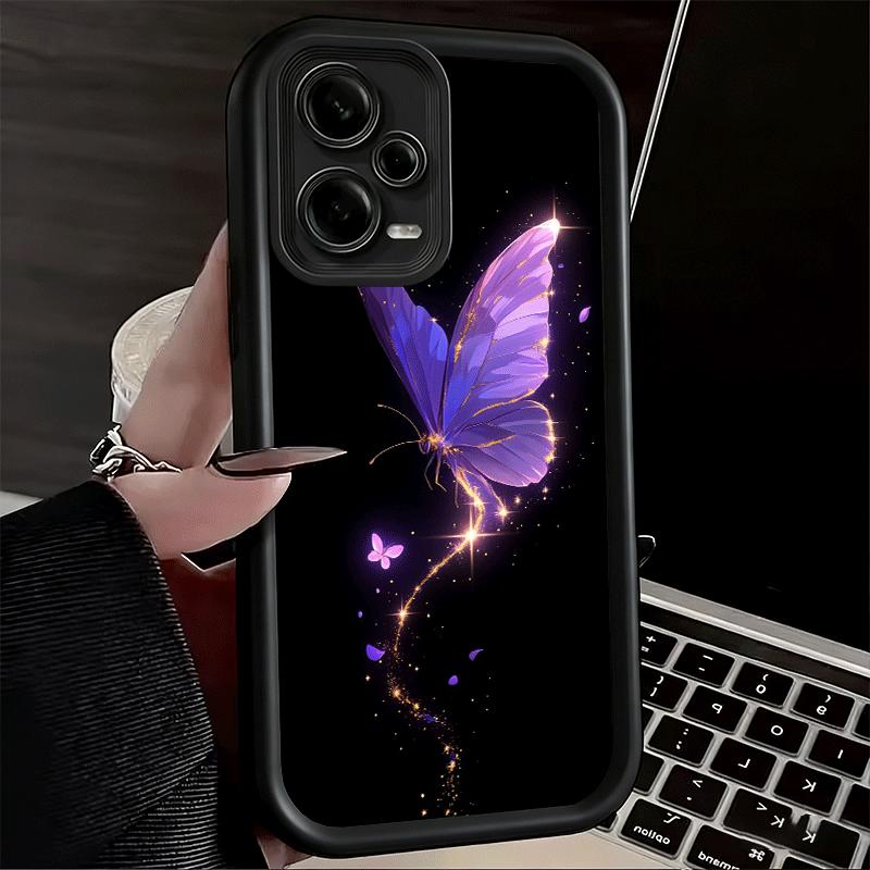 Phone Case for Xiaomi Redmi Note 15 14 13 Pro Plus Beautiful Purple Butterfly Shell 12S 11 11S 11T 5G 14S Soft Silicone Funda