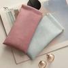 2 Pcs Sunglasses Pouch Soft Auto-Closing Stylish Case Faux Leather Anti-Scratch Lining Compact Glasses Bag Microfiber Screen Cleaning Bag