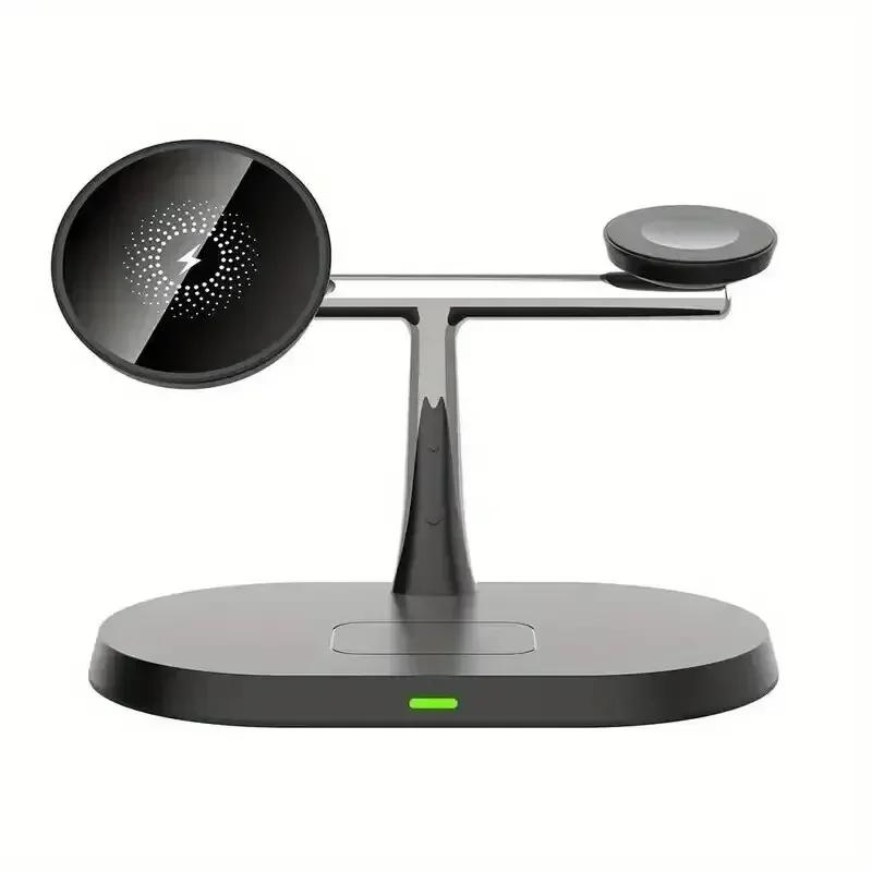 3 In 1 Magnetic Wireless Charger Stand For Magsafe iPhone 16 15 14 13 12 Pro Max Apple Watch 1-9 AirPods Fast Charging Station