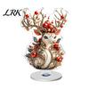 Rotating Angel Figurines Christmas Acrylic 360 Degree Ornament, Double-sided HD UV Printed Religious Theme Gifts 2D Decorative Item for Holiday