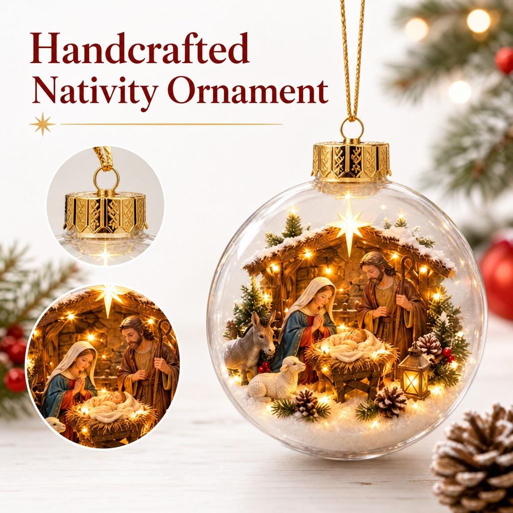 Christmas Tree Ball Decorative Hanging Ornament for Holiday Party and Home Decoration