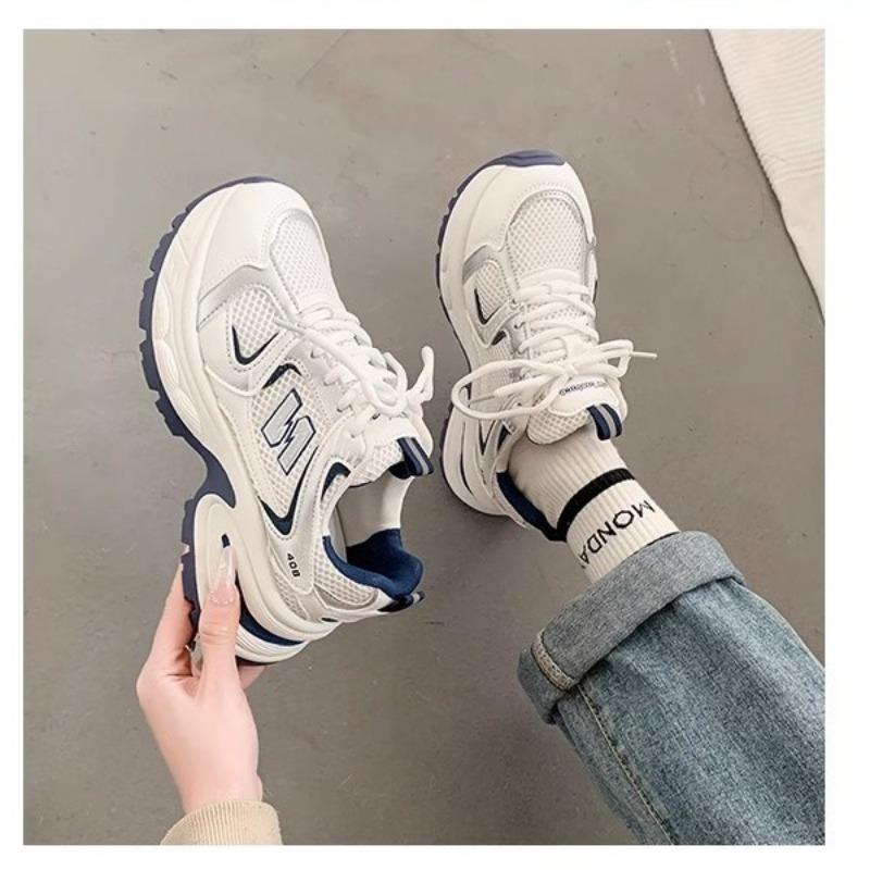 Nye Vår Damesneakers Luksus Designer Mote Fritidssneakers Hvite Pustende Tennissko Lav Topp Vulkaniserte Sko