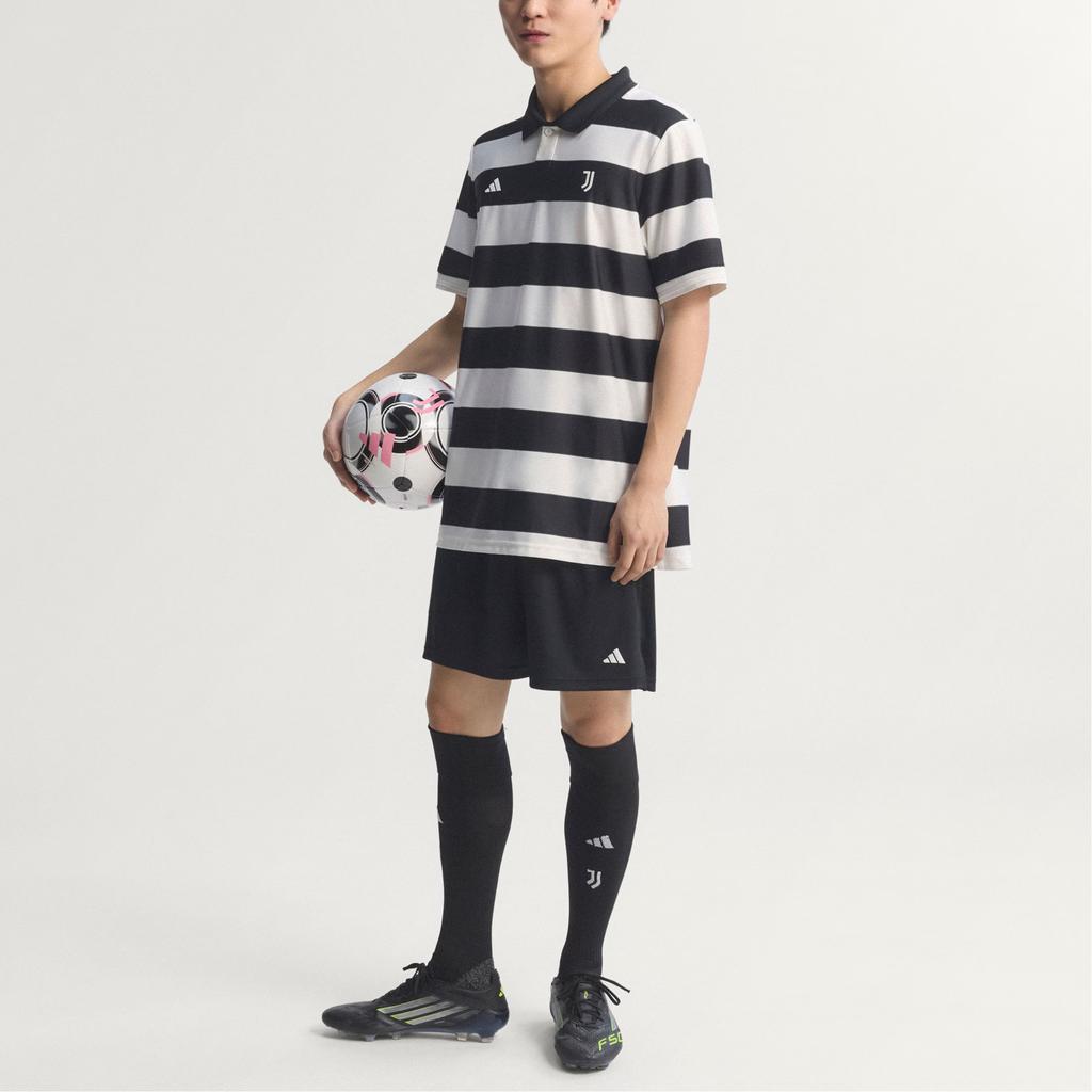 Adidas Juventus Lightweight Moisture-Wicking Breathable Striped Short Sleeve Soccer Jersey Men tops KB8066