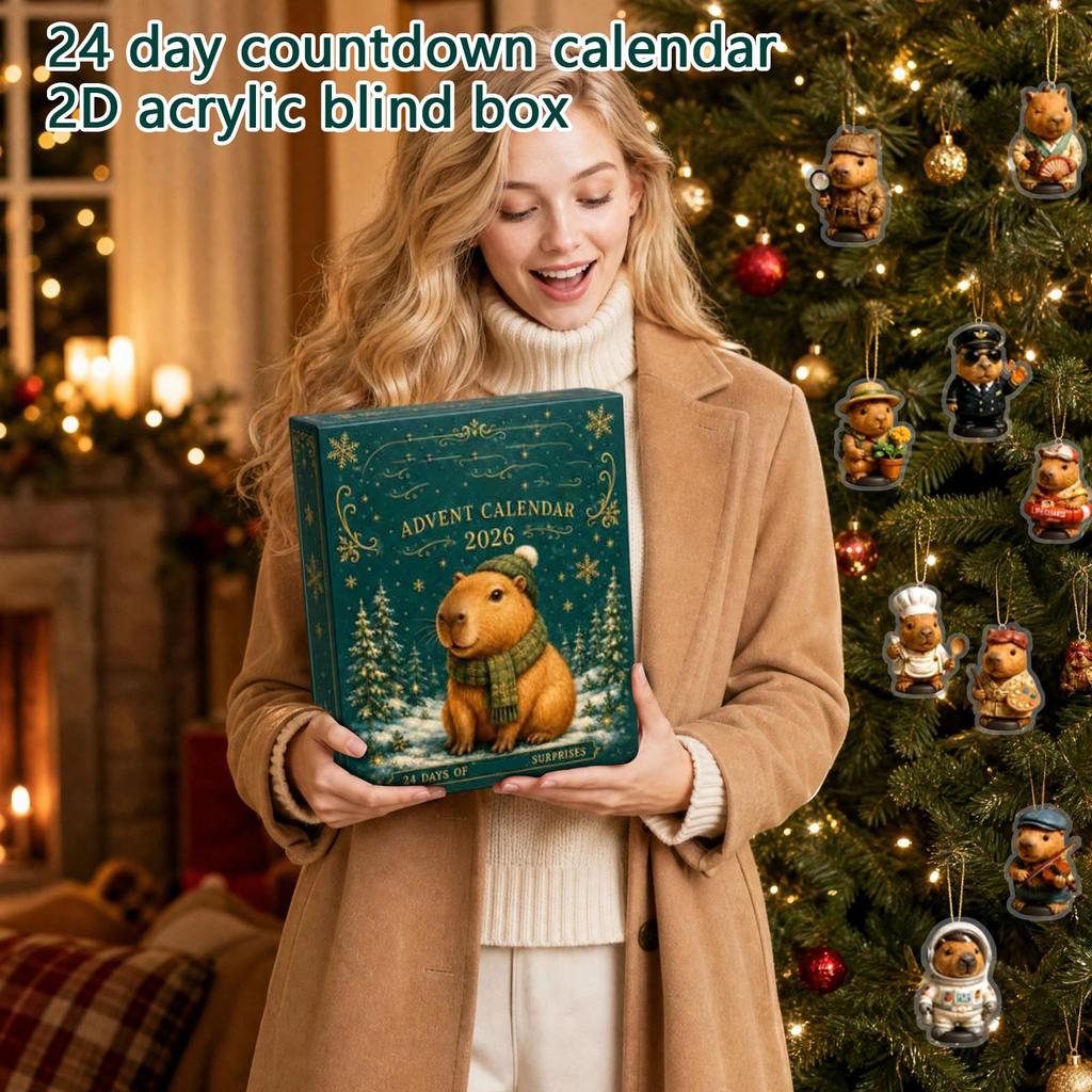 -Day Countdown Calendar with 2D Acrylic Surprise for Daily Fun