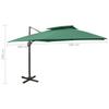 Cantilever Umbrella with Ventilation 300 X 300 Cm Green