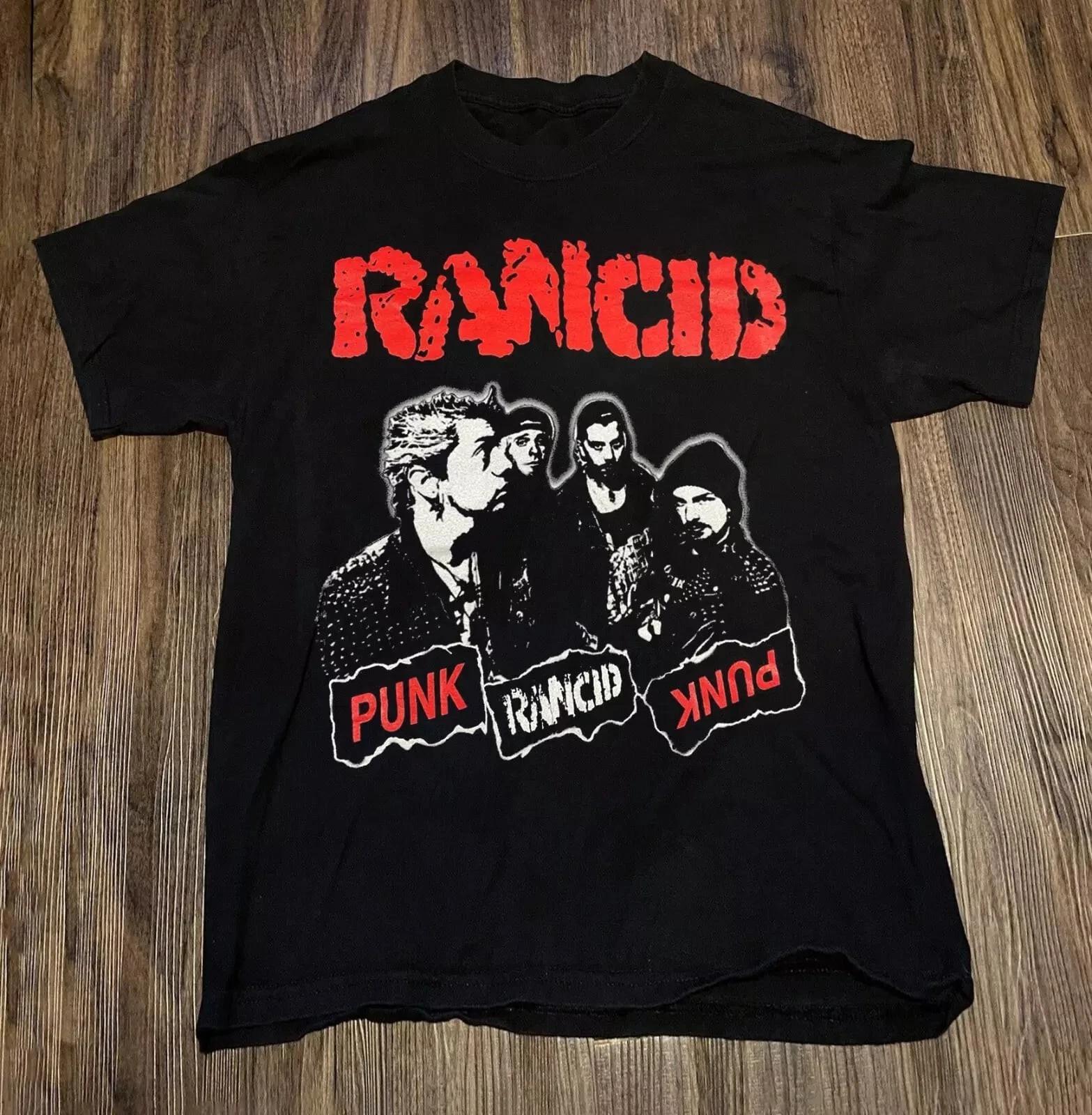 Men s and Women s T-shirts Vtg Rancid Band Punk Rancid Punk Cotton Black S-5XL Unisex Shirt BT052 XS