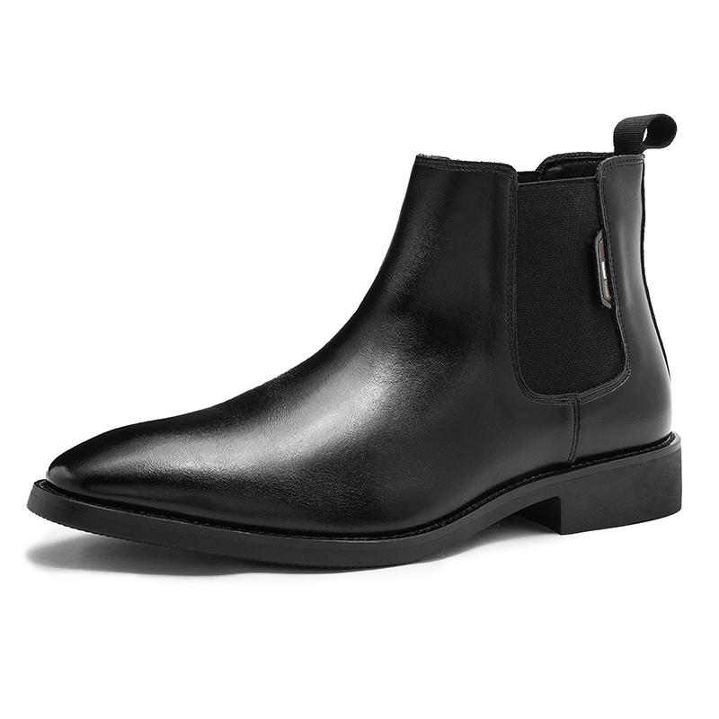 Men Autumn/Winter Chelsea Boots Solid Color Low Heel Lightweight Comfortable Fashionable Short Boots
