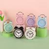 Small Vintage Twin Bell Alarm Clocks Metal Frame Battery Operate Loud Desk Table Alarm Clock for Bedrooms Bedside Home Office