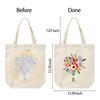 Needlepoint Embroidery Hoops Thread Embroidery Kit Flower Pattern Instructions Canvas Tote Bag