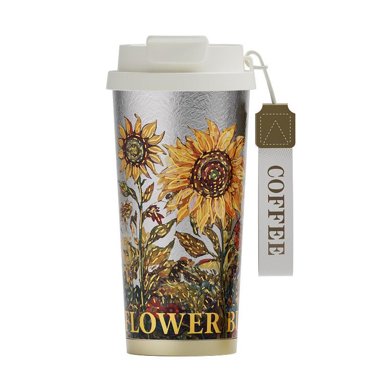 Нерьера Олеандр Титановая Термокружка с Ситечком для Чая для Офиса и Путешествий