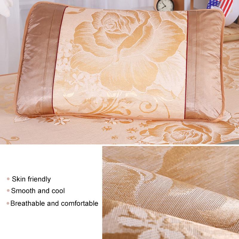 1Pc Ice Silk Breathable Polyester Fibre Summer 48x74CM Washable Pillowcase Cool Bedding Household Pillow Cover Comfortable
