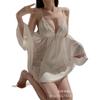 Pajamas Women's Summer Thin Hot Sexy Ice Silk 1011 Pure Lust Sexy Suspender Chest Pad Lace Pajamas