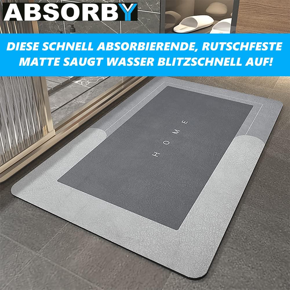 ABSORBY Absorbierende Duschmatte Duschvorleger Badvorleger Badematte Badteppich