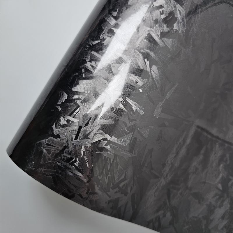Wraping Vinyl High Glossy Electroplated Forged Carbon Fiber Red Black Silver Stickers on Car Film Cover Accessories for Vehicles