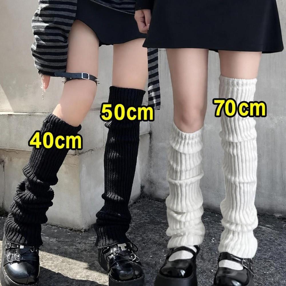 40/5070cm Length Knitted Leg Warmers Knitted Wool Leg Warmers Vintage Crochet Socks Autumn Winter