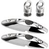 2pcs Top Fitting Hardware Swivel Side Mount Hinge Quick Release Marine Fenders Holder Hanger 92mm Boat Rail Fenders Hanger