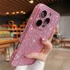 Full Screen Glitter Plaid Sequins Phone Case For iPhone 17 16 15 14 13 12 Pro Max Sparkling Lens Camera Protection Cover