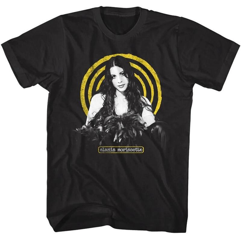 

Alanis Morissette Music Tour Cotton Black All Size Unisex T-Shirt 5XL різнокольоровий