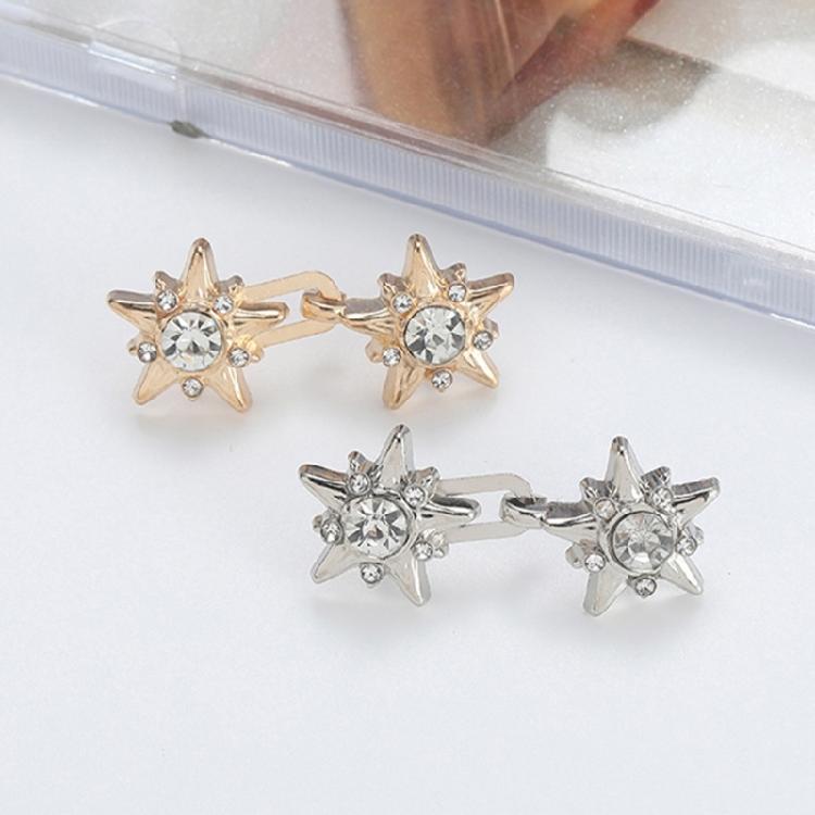 4 Pairs Star Jeans Button Pins No Sewing Required Trousers Waist Tightener Waist Buckles Trouser Button Pins