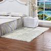 Modern Faux Fur Long Pile Carpet for Bedroom & Living Room - Machine Washable Solid Color Floor Mat