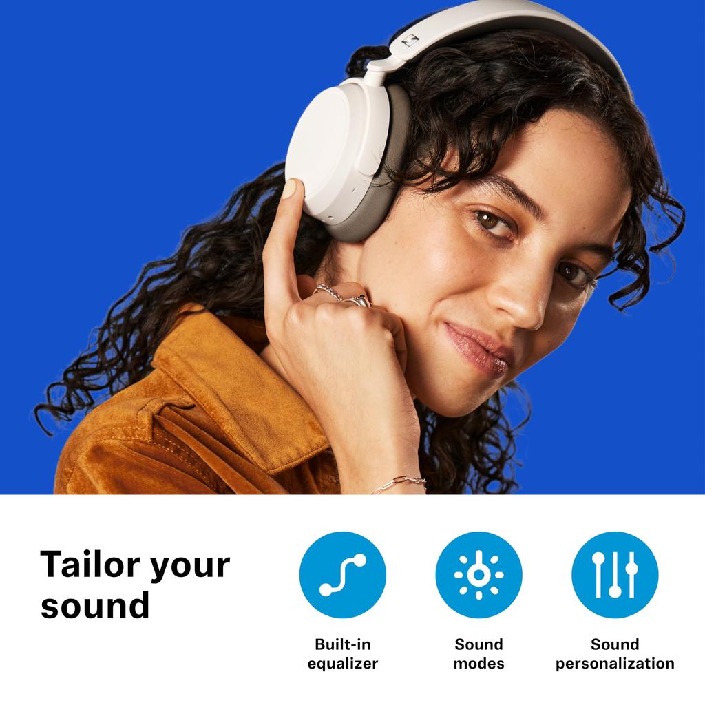 Sennheiser ACCENTUM Plus Kabellose Bluetooth Kopfhörer mit Geräuschunterdrückung Schnell 50 Stunden Adaptive Hybrid Active Noise Bluetooth Kopfhörer für Reisen