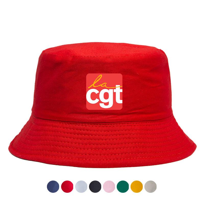 France CGT Reversible Bucket Hats Girl Boy Sun UPF50+ Cotton Summer Hat Men Women Confédération Générale Du Travail Panama Hat