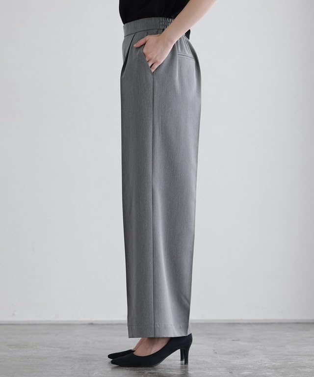 Pierrot Short Heather Charcoal Women's High-Quality Wide-Leg Pants, Length, PL,