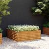 Raised Garden Bed 100x100x36 Cm Corten Steel