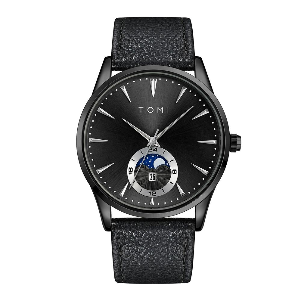 Men Luxury Leather Strap Watch Business and Leisure Large Dial Calendar Men Quartz Watch Relogio Masculino