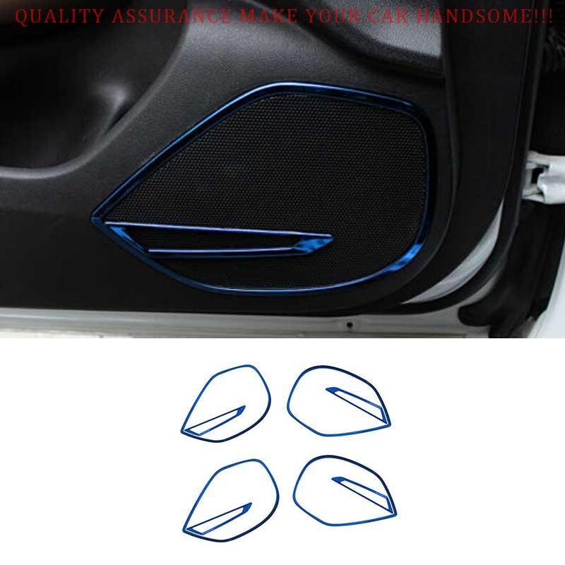 For Buick Regal 2018-2020 Blue Steel Inner Door Speaker Sound Cover Trim 4PCS