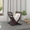 Brown Freestanding Wooden Magazine Rack