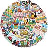 56 Cartoon Train Graffiti Stickers Guitar Notebook Suitcase DIY Waterproof Stickers
