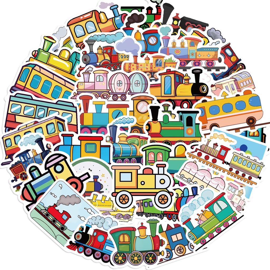 56 Cartoon Train Graffiti Stickers Guitar Notebook Suitcase DIY Waterproof Stickers